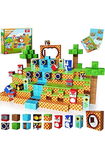 Other 100Pcs Magnetic Building Blocks Toy Building Blocks Full Set of Childre...