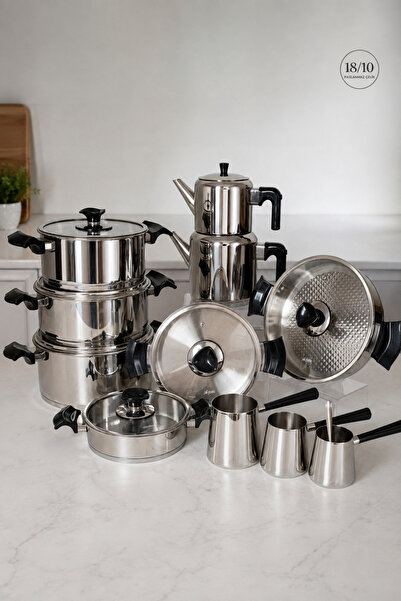 Aryıldız King 20 Parça Ideal Set Cam Kapak Siyah