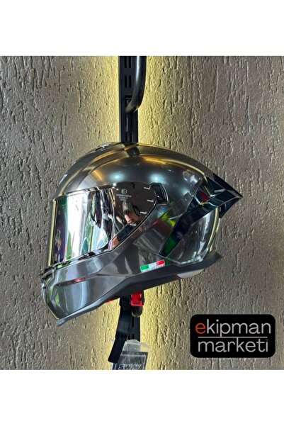 Sway 867 Kask BULLET Kask Silver Vizörlü İridyum Edition