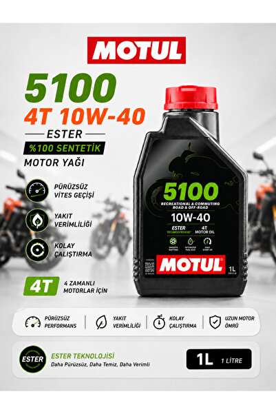 Motul 5100 10w40 4t 1 Lt ( 9/2024 Üretim )