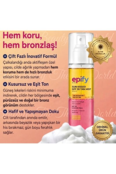 BEAUTY THE WORLD Anında Bronzlastırıcı Sprey