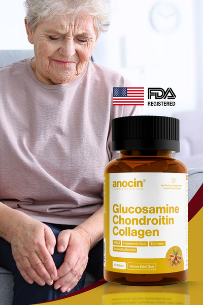 anocin Glucosamine Chondroitin Msm Kolajen Curcumin Tablet 1500 Mg Glukozamin...