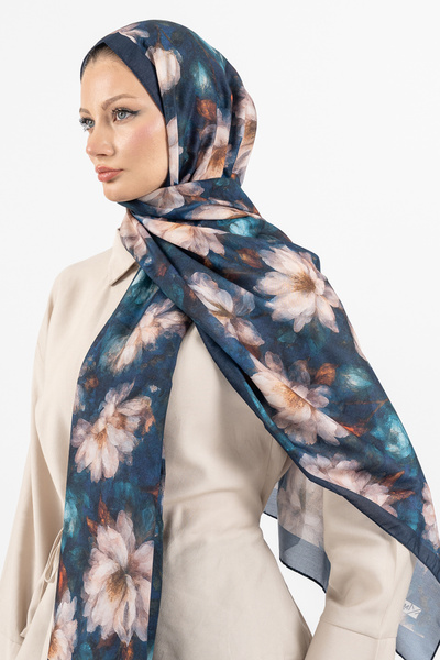 m moon scarf شال قطني بنقشة زهور، قماش مستورد، شال عالي الجودة وموسم جديد، مج...