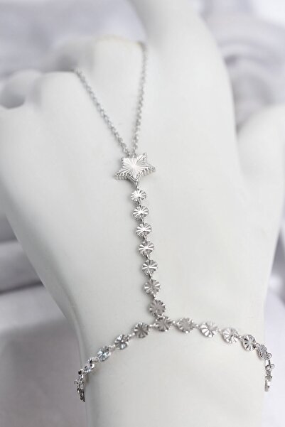 Inure Jewelry Silver Color Brass Laser Star Model Zircon Stone Shahmeran