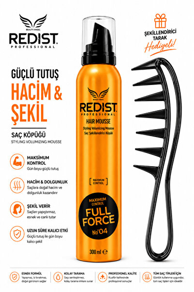 Redist Full Force Saç Şekillendirici Köpük – Sert Tutuş Ve Uzun Süreli Kalıcı...