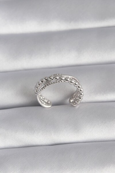 Inure Jewelry Brass Silver Color Women's Ring