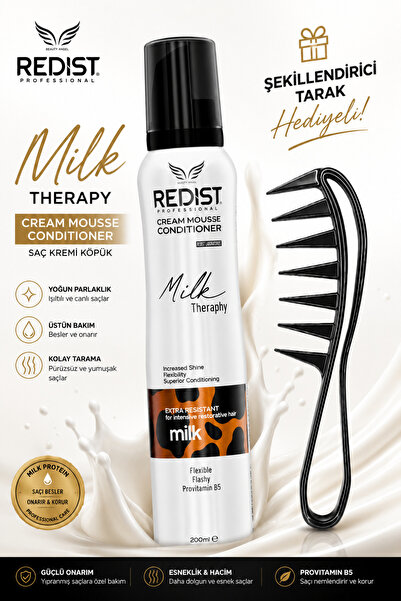 Redist Milk Therapy Saç Bakım Köpüğü 200 ml – Süt Proteini ile Nemlendirici v...
