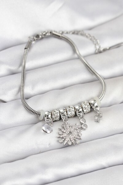 Inure Jewelry Polar Star Model Charmed Silver Color Women's Bracelet
