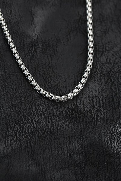 Inure Jewelry 316L Steel Silver Color Venetian Chain Model Men's Necklace