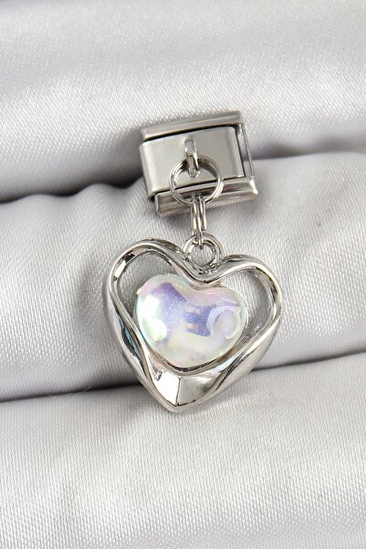 Inure Jewelry قلادة من الفولاذ 316L متدلية من حجر الزركون على شكل قلب موديل ف...