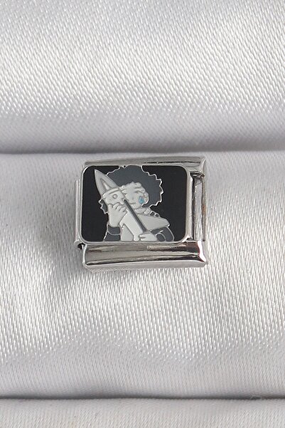 Inure Jewelry 316L Steel Silver Color Black Engraved Portrait Model Nominatio...