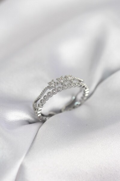 Inure Jewelry Silver Color Minimal Star Model Women's Ring