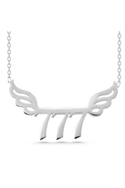 Inure Jewelry Gümüş 777 Melek Sayısı Kadın Kolye