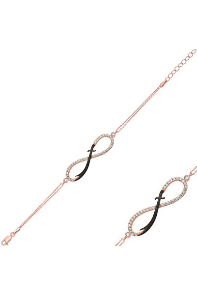 Inure Jewelry Gümüş Rose Sonsuzluk Zülfikar Kılıcı Bileklik