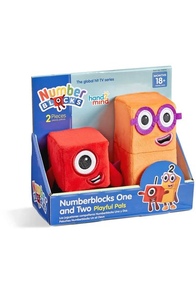 Hand2Mind Комплект плюшени талисмани Numberblocks - Едно и Две