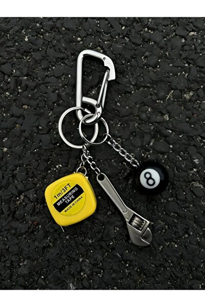 Choice A1 Alloy Dice Keychain with Carabiner and Simulated Wrench Design - Su...