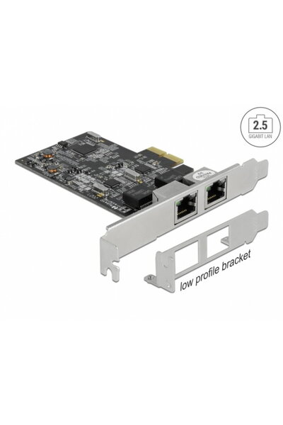 DELOCK PCI Express cu 2 x RJ45 2.5 Gigabit LAN RTL8125, 89530