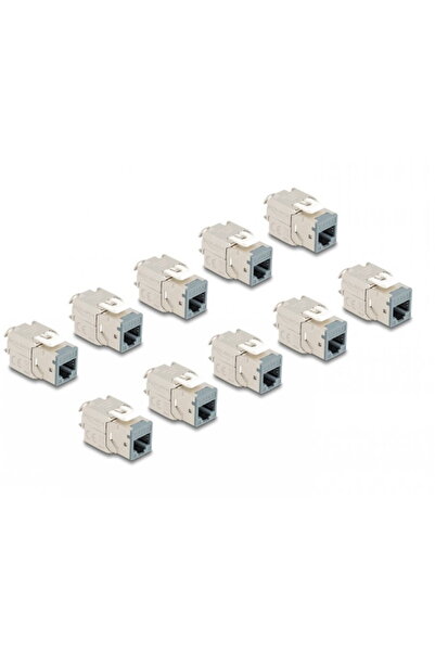 DELOCK Set 10 buc modul keystone RJ45 LSA Cat.6A toolfree Gri, 88120
