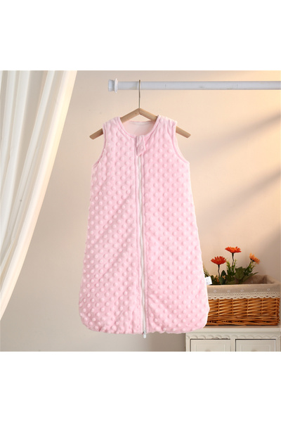 choice2 Pink Baby Sleeping Bag 0-6m Autumn and Winter Vest-Style Bean Velvet ...