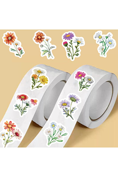 Choice 500PCS 500PCS Daisy Wildflowers Roll Stickers Colorful Cartoon Painted...