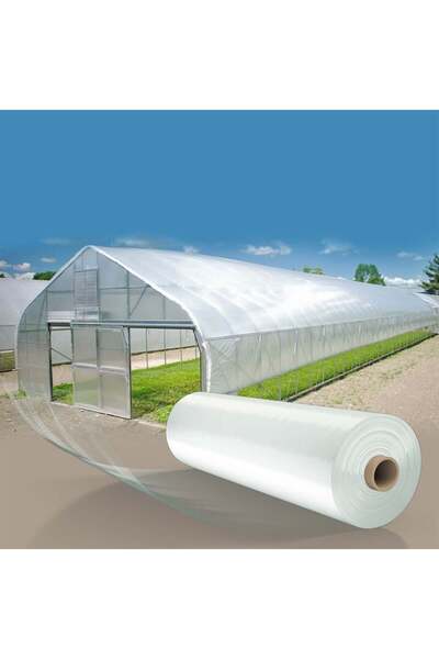 BALBAN TİCARET 2x3 Mt, 12 Ay, Uv Katkılı, 200 Mikron Şeffaf, Su Geçirmez Nayl...