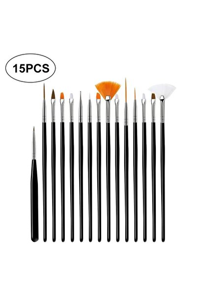 Choice black 15pcs Fine Detail Paint Brush Set - Miniature Paint Brush For De...