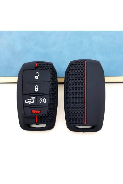 Choice غطاء مفتاح سيارة من السيليكون بخمسة أزرار لسيارات دودج رام 1500 2500 3...