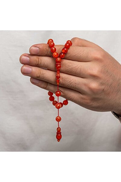Inure Jewelry Round Clamping Amber Rosary
