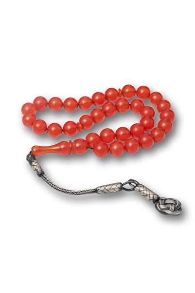 Inure Jewelry Silver Kazaz Tasseled Amber Prayer Beads