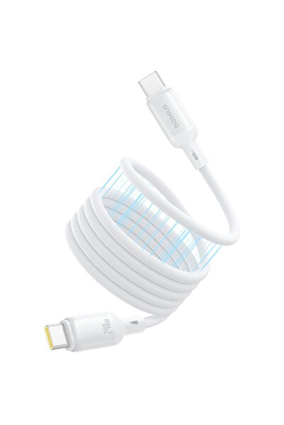 Baseus Cablu PicoGo Magnetic USB-C la USB-C, 240W, 1m, Alb