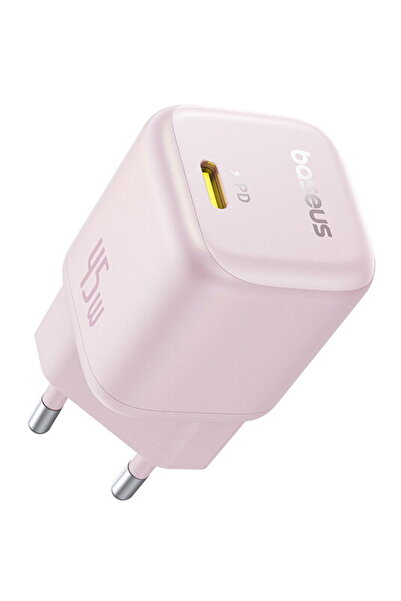 Baseus Încărcător de rețea PicoGo, 45W, USB-C, Încărcător rapid Roz