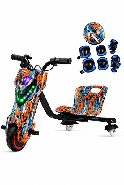 stars pearl Mini Electric Drift Scooter for Kids (6" Wheels) - 3 Speeds with ...
