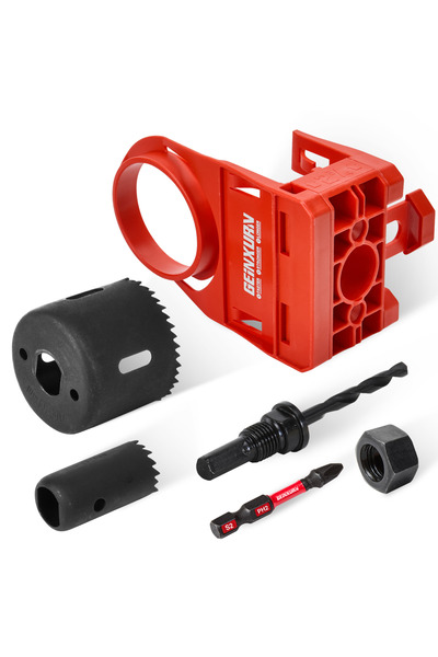 choice2 Red Geinxurn 1-3/8" - 1-3/4" Door Lock Installation Kit for Wooden Do...