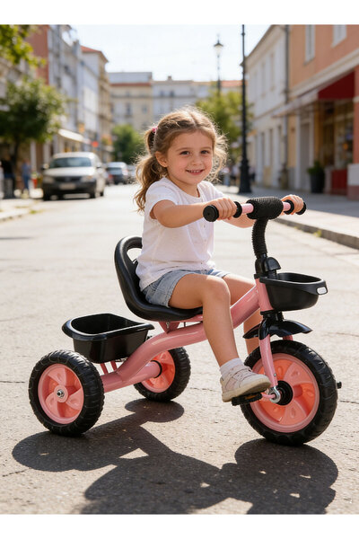 Ma Baby دراجة ثلاثية العجلات للأطفال، مع سلة تخزين ومقعد قابل للتعديل، دراجة ...