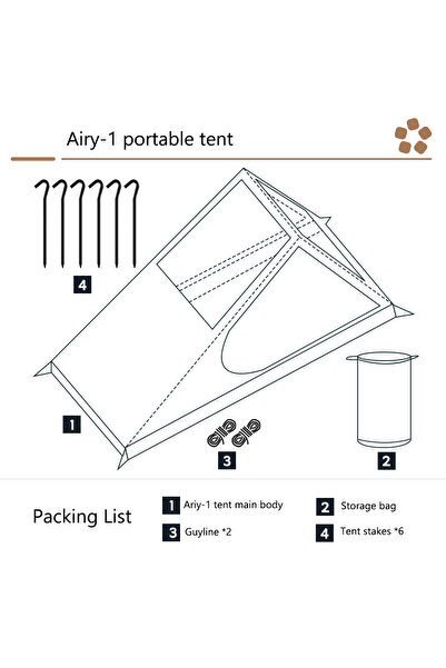 Choice Airy-1 Airy Mesh Tent Outdoor Camping Mosquito-Proof Single Hiking Ten...