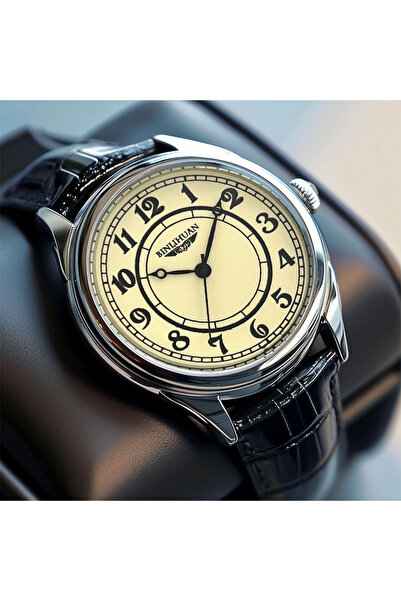 Choice white Men's Fashion Business Belt Watch Leisure Quartz Watch Business ...