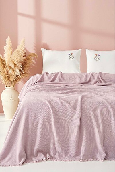 Rivaİstanbul Missera Rose Embroidered Double Pique Set - 4 Piece Dowry Set