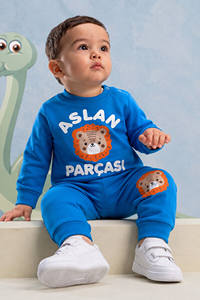 Rocha Baby Rocha Baby Boy Lion Piece Printed 2-Piece Set - Cotton Piece Sweat...