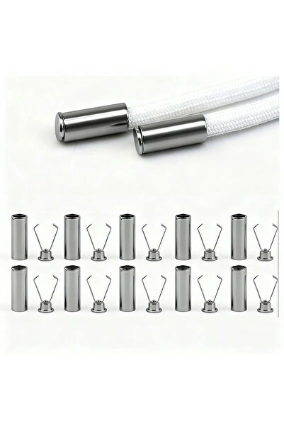 Choice 10PCS Silver Heavy Duty Cord Locks Adjustable Metal Clips Secure Faste...
