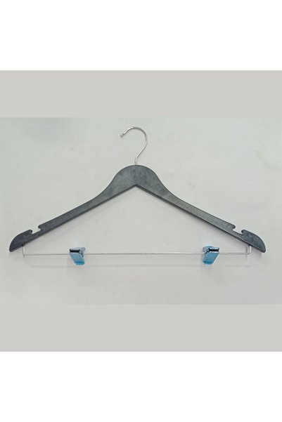 AĞIRSOY 10 Pieces of Nickel-Plated Skirt and Trouser Hangers 43 cm