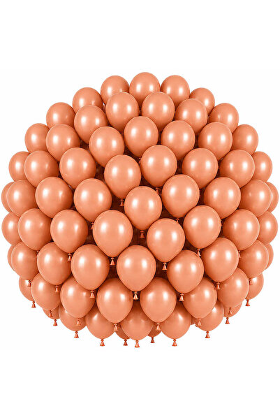 BeySüS Rose Gold Color Latex Pastel Balloons (30 cm) - 100 Pieces