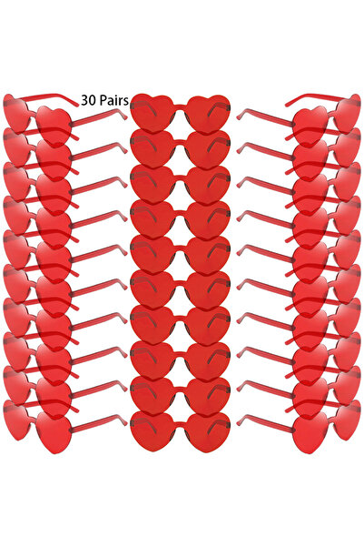 Choice as picture shows 30 Pairs(red) 30 Pairs Per Set Heart Shaped Sunglasse...