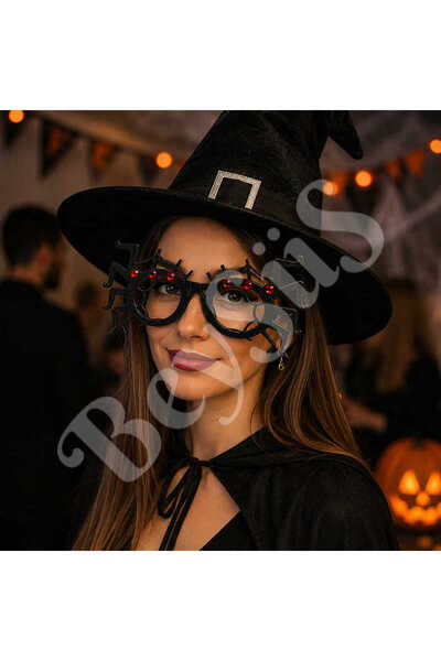 BeySüS Cadılar Bayramı Halloween Gözlük Örümcek Desenli