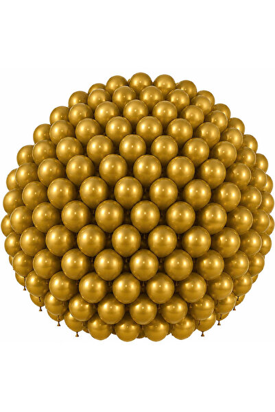 BeySüS Gold Color Latex Pastel Balloon (30 cm) - 100 Pieces