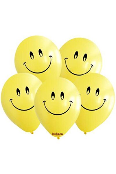 BeySüS Gülen Yüzler Sarı Baskılı Balon 10 lu