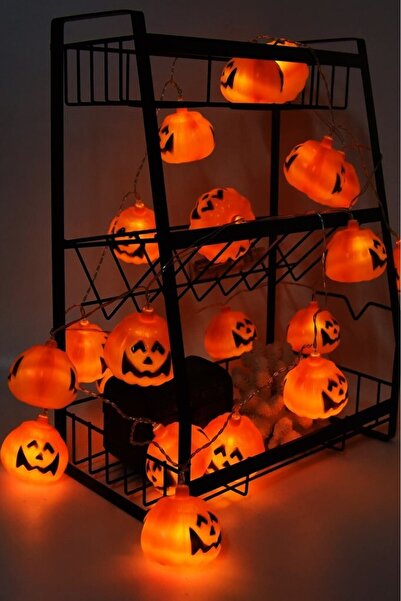 BeySüS Halloween Cadılar Bayramı Işıklı Led Balkabağı 12 li
