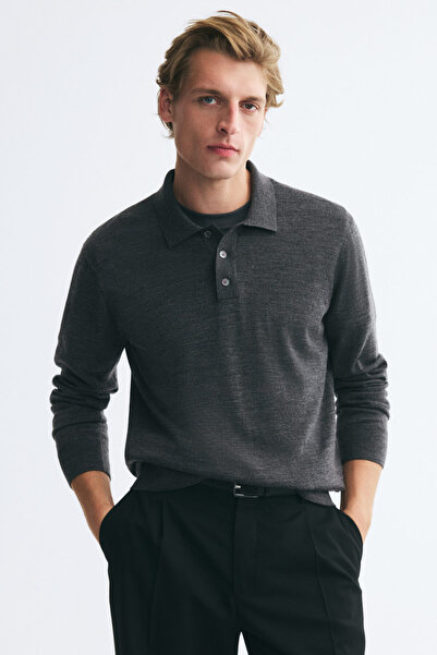 H&M Merinos Yünlü Polo Üst Regular Fit