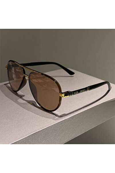 choice2 without case brown KAMMPT Vintage Pilot Sunglasses Men Fashion Classi...