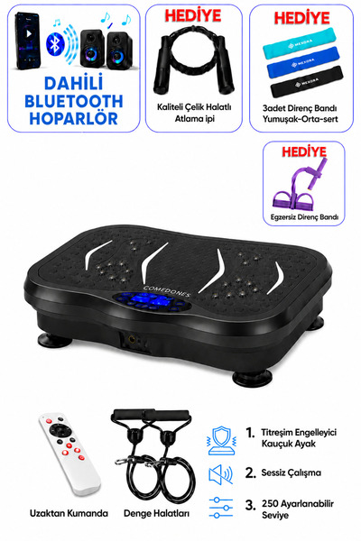 comedones Titreşimli Egzersiz Aleti Yüksek Hız Tüm Vücut Vibration Plate