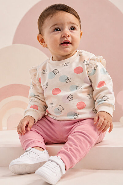 Rocha Baby Rocha Baby Girl Teddy Bear and Balloon Printed 2-Piece Set - Set o...